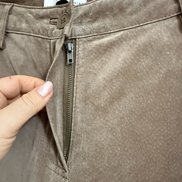 Women's Boot Cut Tan Suede Pants - Picture 5 of 10